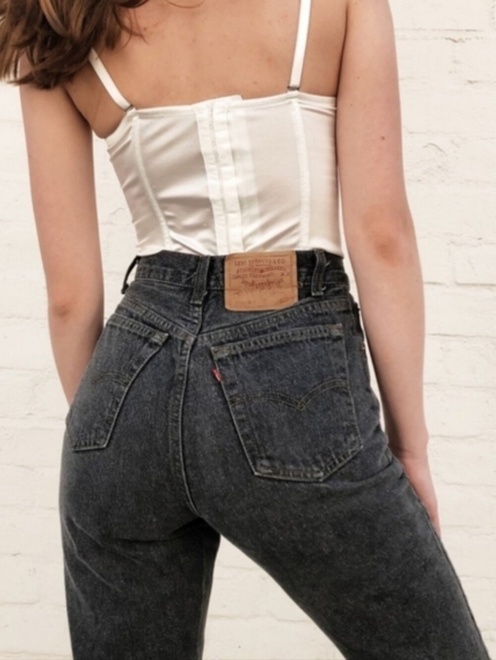-- Vintage Levi's 501 Black High Waist Jeans Size 29